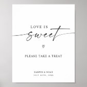 Minimalistische liefdesgebaar is Sweet Weddenschap Poster (Voorkant)