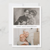 Minimalistische liefdeshart trouwjubileum kaart (Achterkant)