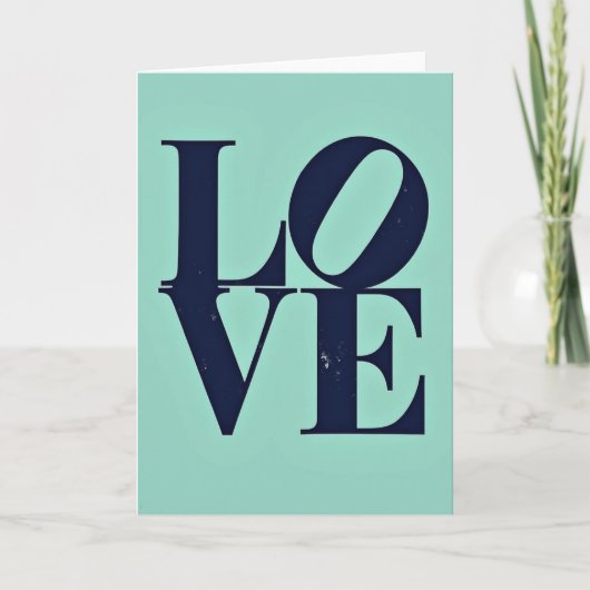 Minimalistische liefdeskaart kaart (Voorkant)