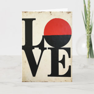 Minimalistische liefdeskunstkaart kaart