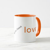 Minimalistische Liefdesontwerp - Valentijnsdag Cad Mok (Voorkant rechts)
