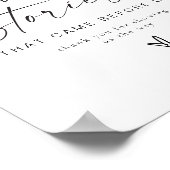 Minimalistische liefdesverhalen bruiloft bedankt poster (Hoek)