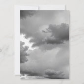 Minimalistische Liefdevolle Herinneringswolken Fot Aankondiging (Achterkant)