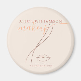Minimalistische Light Peach Make-up Artist Line Ar Magneet