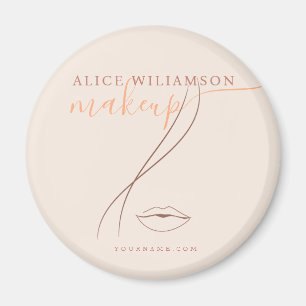 Minimalistische Light Peach Make-up Artist Line Ar Magneet