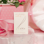 Minimalistische Light Peach Make-up Artist Line Ar Visitekaartje