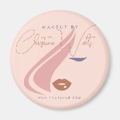 Minimalistische Light Peach Roze Make-up Artist Gi Magneet (Voorkant)