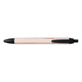 Minimalistische Light Peach Roze Make-up Artist Gi Zwarte Inkt Pen (Achterkant)