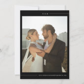 Minimalistische lijn | Elegante moderne foto bruil Save The Date (Achterkant)