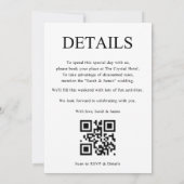 Minimalistische Lijn Hart QR Code Alles-in-Eén Kaart (Achterkant)