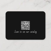 Minimalistische Lijn Illustratie Bloemen met QR Co Visitekaartje (Achterkant)