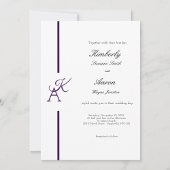 Minimalistische lijn Initiaal bruiloft uitnodigen Kaart