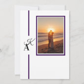 Minimalistische lijn Initiaal bruiloft uitnodigen Kaart (Achterkant)