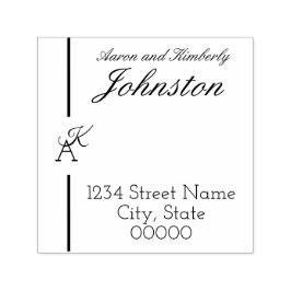 Minimalistische lijn Initiaal stempel