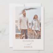 Minimalistische lijn Protea Boheemse bruiloft uitn Kaart (Achterkant)