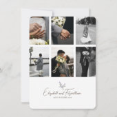 Minimalistische lijn romantische lavendel hand in  bedankkaart (Voorkant)