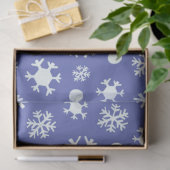 Minimalistische lijn tekenen sneeuwvlokken Kerstmi Tissuepapier (Geschenk)