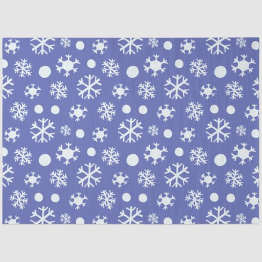 Minimalistische lijn tekenen sneeuwvlokken Kerstmi Tissuepapier (Voorkant)