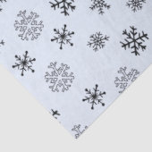 Minimalistische lijn tekenen sneeuwvlokken Kerstmi Tissuepapier (Detail)