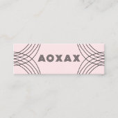 Minimalistische lijnen Abstracte vormen Unieke gra Mini Visitekaartje (Voorkant)