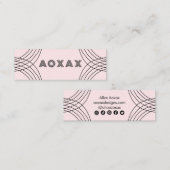 Minimalistische lijnen Abstracte vormen Unieke gra Mini Visitekaartje (Voorkant / Achterkant)