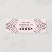 Minimalistische lijnen Abstracte vormen Unieke gra Mini Visitekaartje (Achterkant)