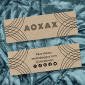 Minimalistische lijnen Abstracte vormen Unieke Kra Mini Visitekaartje