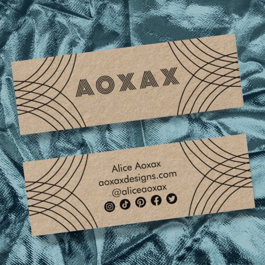 Minimalistische lijnen Abstracte vormen Unieke Kra Mini Visitekaartje