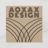 Minimalistische lijnen Abstracte vormen Unieke Kra Vierkante Visitekaartje (Voorkant)