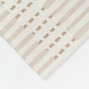 Minimalistische lijnen bohemienne neutraal grijs fleece deken