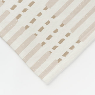 Minimalistische lijnen bohemienne neutraal grijs fleece deken
