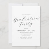 Minimalistische lijnen Graduation Party Foto Kaart (Achterkant)