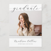 Minimalistische lijnen Graduation Party Foto uitno Briefkaart (Voorkant)