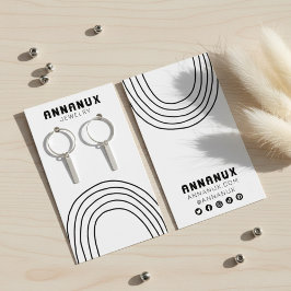 Minimalistische lijnen Koel Oorbellen Sieraden Dis Visitekaartje