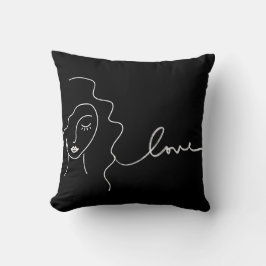 Minimalistische Lijnen Kunst Kussen – "Liefde” Abs