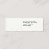 Minimalistische lijnen / Wit Mini Visitekaartje (Achterkant)