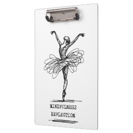Minimalistische lijnkunst Ballerina Dansontwerp Klembord