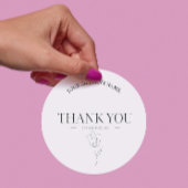 Minimalistische lijnkunst Bedankt Business Ronde Sticker