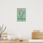 Minimalistische Lijnkunst Bloem Wandsiering Poster (Keuken)