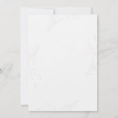 Minimalistische Lijnkunst Crest Save the Date Huwe (Achterkant)