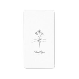 Minimalistische Lijnkunst Handen & Bloemen Trouw D Etiket