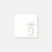 Minimalistische lijnkunst Lange golvende natuurlij Post-it® Notes (Voorkant)