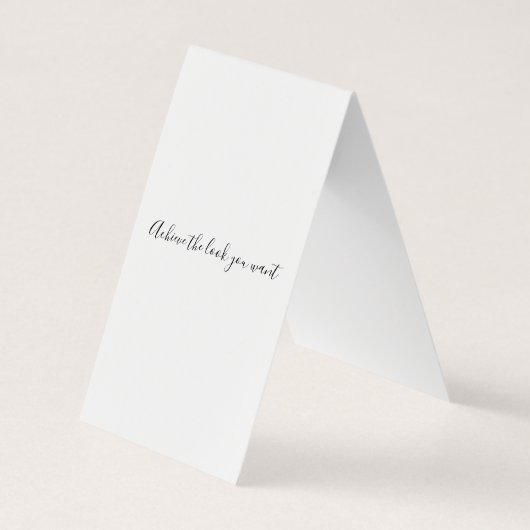 Minimalistische lijnkunst lange golvende natuurlij visitekaartje (Achterkant)