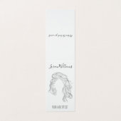 Minimalistische lijnkunst lange golvende natuurlij visitekaartje (Buitenkant ongevouwen)