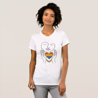 Minimalistische lijnkunst Menselijke trots Regenbo T-shirt