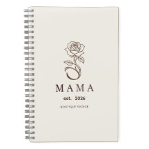 Minimalistische Lijnkunst Roos Mama Jaar Spiraal N
