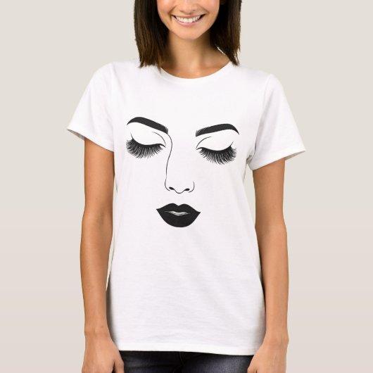 Minimalistische lijnkunst t-shirt (Voorkant)
