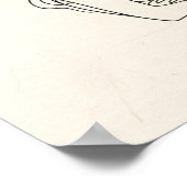 Minimalistische lijnkunst van mama en Baby Poster (Hoek)