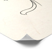 Minimalistische lijnkunst van mama en Baby Poster (Hoek)