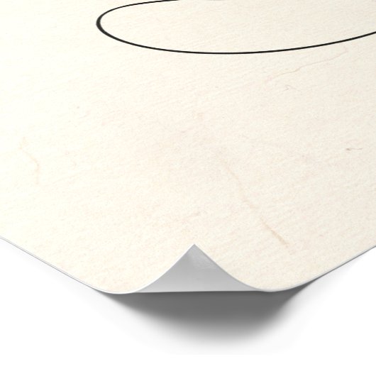 Minimalistische lijnkunst van mama en Baby Poster (Hoek)